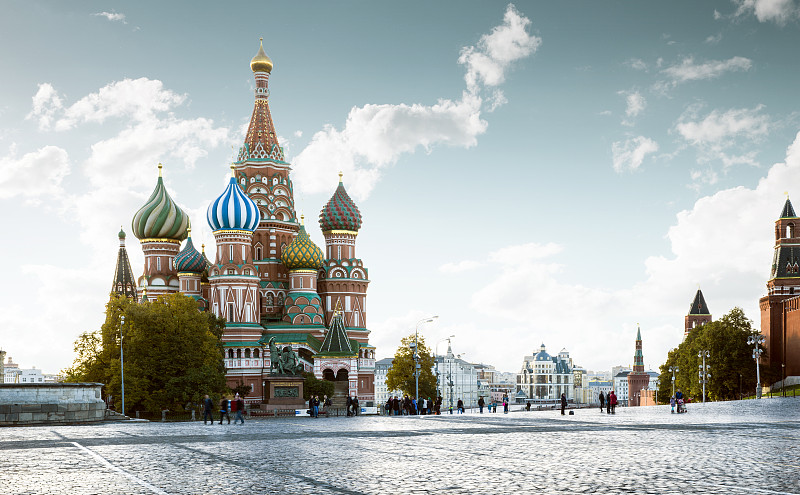 莫斯科,俄罗斯,红场,旅游目的地,水平画幅,圆顶建筑,建筑,全景,古城