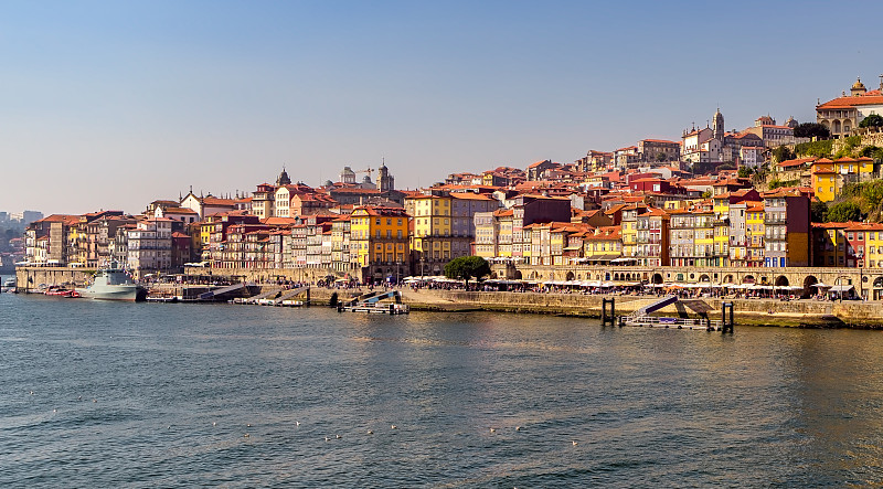 葡萄牙,都市风景,色彩鲜艳,建筑外部,波尔图,杜罗河,水,外立面,水平画幅,无人