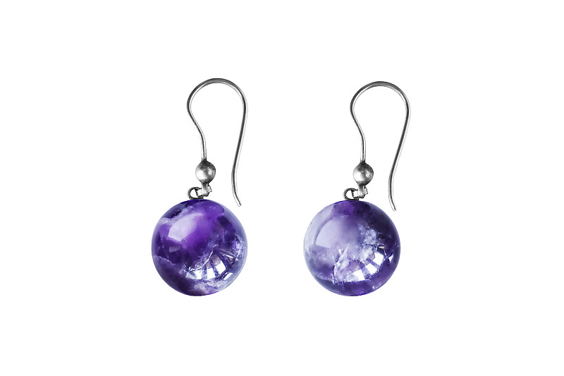 紫水晶,耳饰,分离着色,个人随身用品,宝石,水平画幅,无人,珠宝,组物体,两个物体