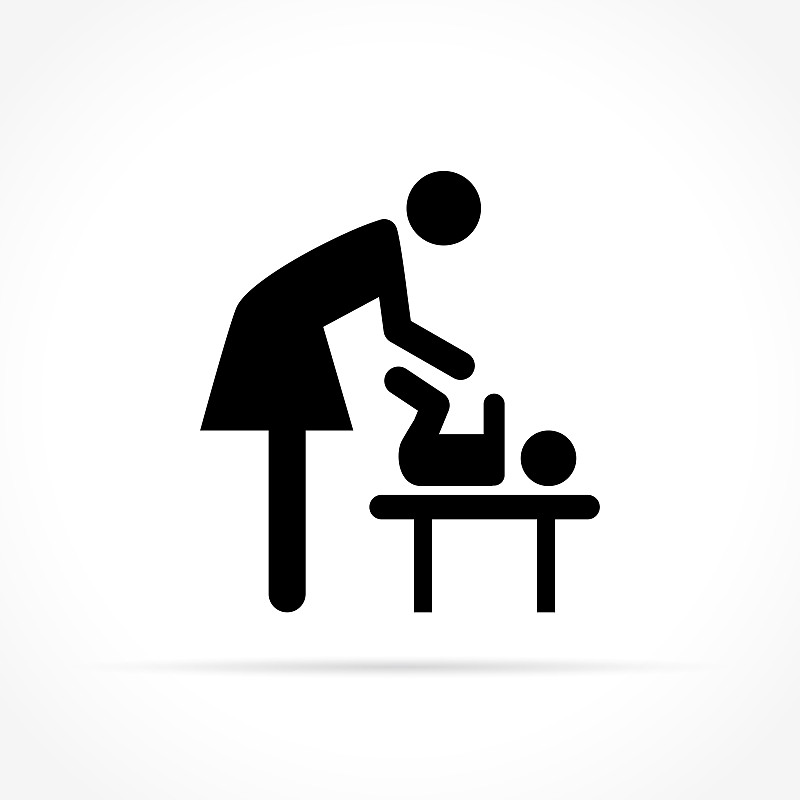 计算机图标,尿布桌标志,白色背景,女人,留尼汪（法属）,留尼旺岛,全家福,绘画插图,洗手间标志,浴室