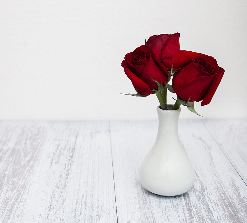 玫瑰,红色,花瓶,美,留白,褐色,艺术,水平画幅,情人节