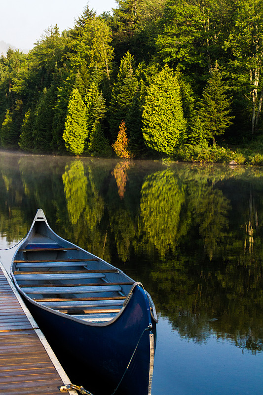 四季,自然,垂直画幅,水,加拿大,皮船,无人,生活方式,户外,湖