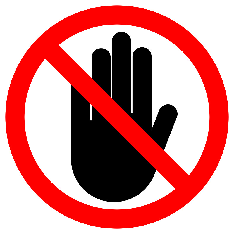 停止标志,矢量,禁止进入记号,圆形,手,计算机图标,手掌,红色,横越,绘画插图