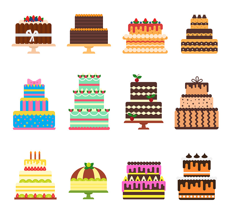 乳酪蛋糕,绘画插图,巧克力蛋糕,甜点心,纸杯蛋糕,矢量,面包店,幸福,生日蛋糕,聚会