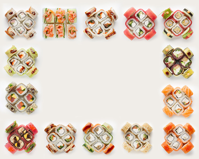 寿司,多样,抽象拼贴画,华丽的,菜单,背景分离,计划书,日本食品,米,模板