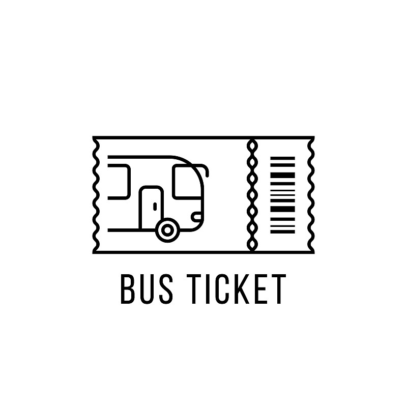 公交车票,瘦弱,黑色,分界线,绘画插图,座位,智慧,顾客,标签,停止标志