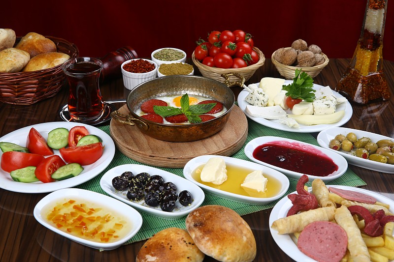 早餐,美味,橙汁,方便食品,食物的样式,红肉,意大利腊肠,熟的,土耳其,精制土豆