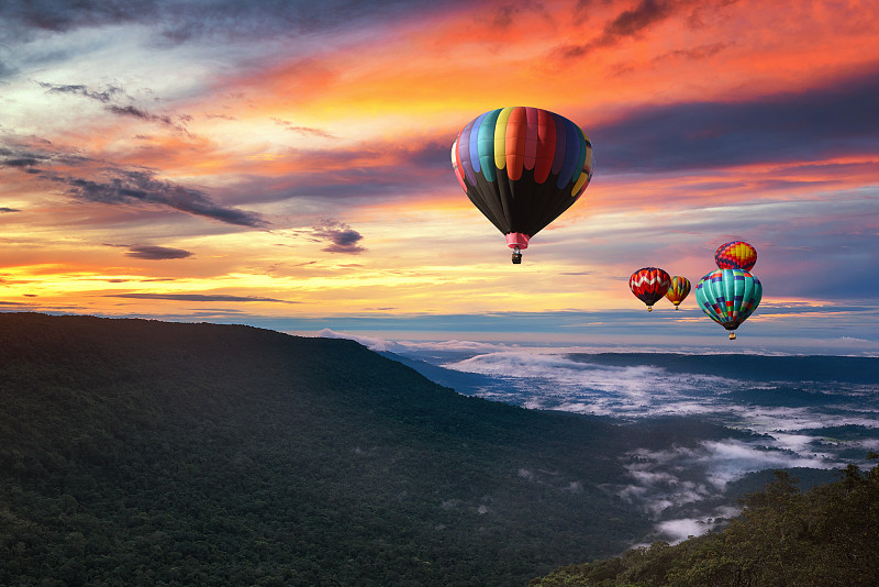 天空,早晨,泰国,在上面,自然美,热气球,阿布奎基国际热气球节,阿尔伯克基,日落时分,国内著名景点
