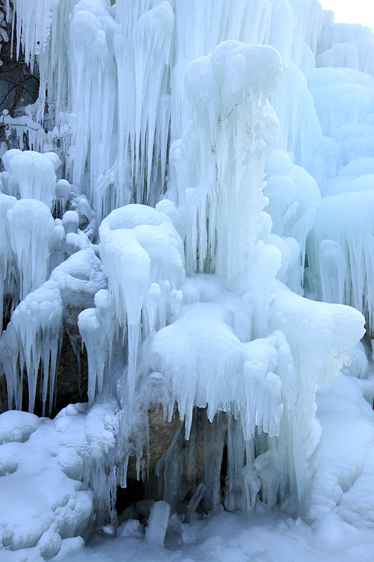 瀑布,冰,垂直画幅,水,气候,雪,无人,户外,冰海峡,四季