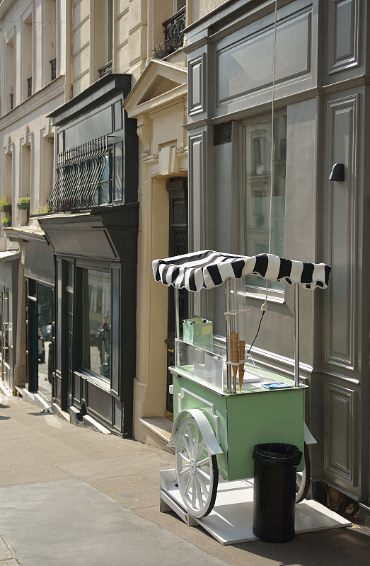 冰,手推车,巴黎,垂直画幅,零售展示,外立面,形状,传统,商店,户外