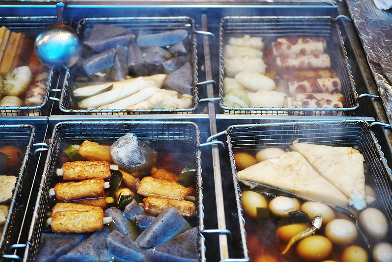 关东煮,鱼汤肉汤,商人,蒸汽,水平画幅,日本料理,日本,鱼糕,食品,摄影