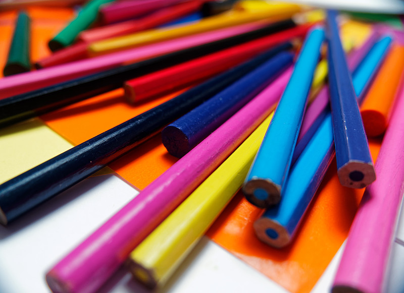 特写,混沌,手工艺设备,艺术,铅笔画,水平画幅,色彩鲜艳,手艺,彩色铅笔,铅笔