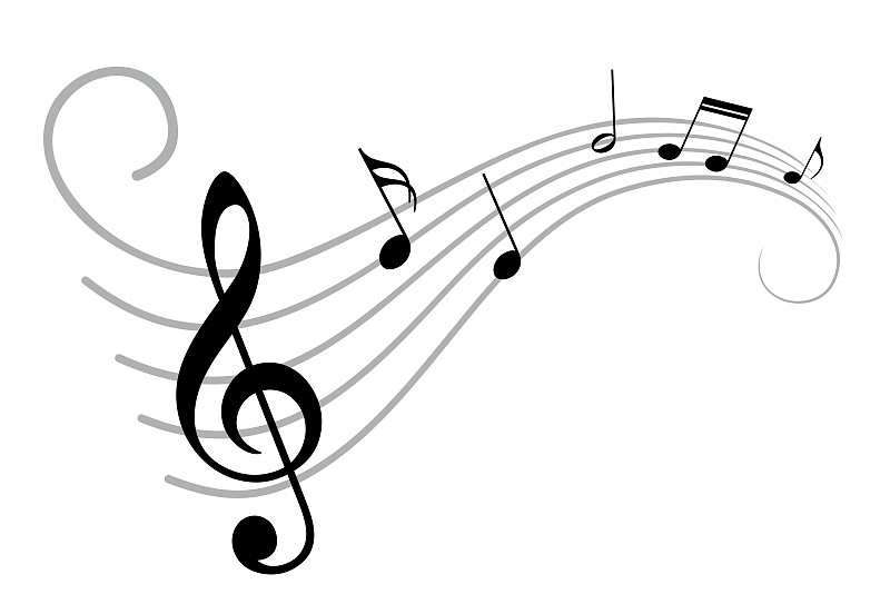 音符,水平画幅,音乐符号,无人,绘画插图,符号,音乐,高音谱号,标志,黑色