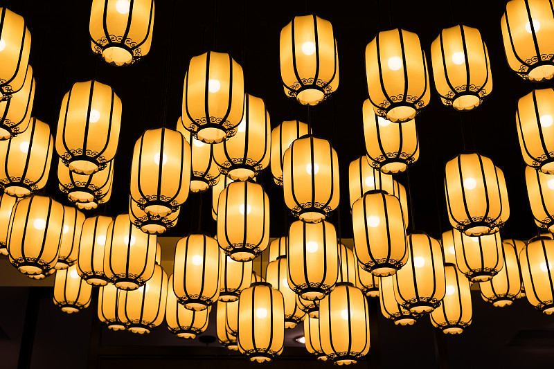 中国灯笼,背景,分离着色,古典风格,中国元宵节,大量物体,设计元素,工艺品,悬挂的,华丽的