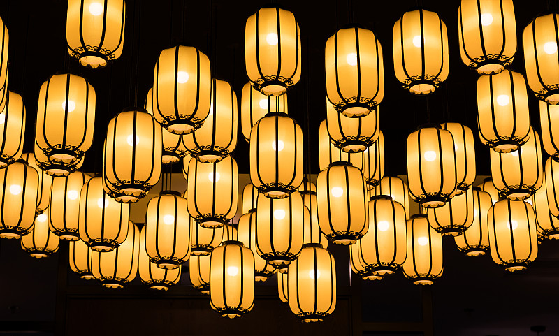 中国灯笼,背景,分离着色,古典风格,中国元宵节,设计元素,大量物体,工艺品,悬挂的,华丽的