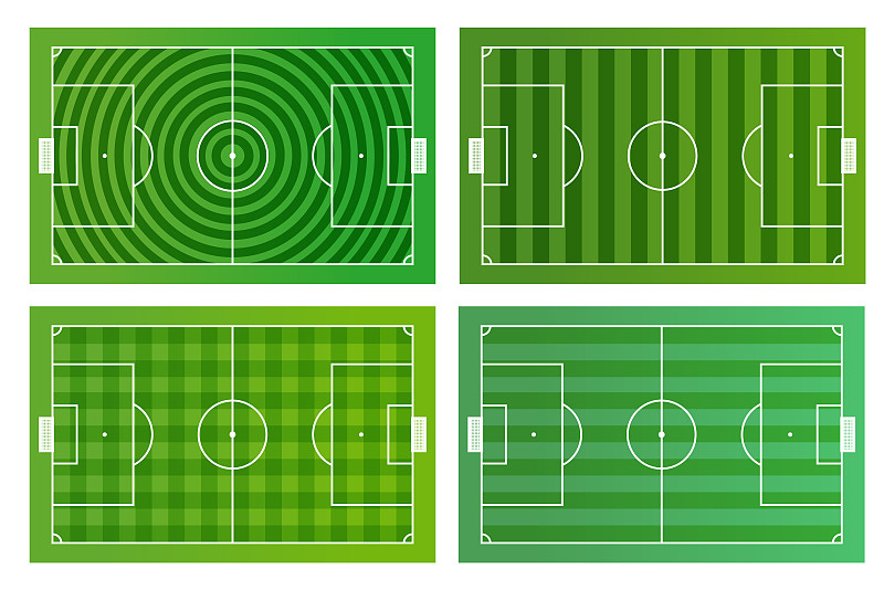模板,矢量,足球场,绿色,信息图表,水平画幅,进行中,球门柱,绘画插图,草