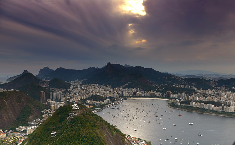 里约热内卢,白昼,水,沙子,当地著名景点,曙暮光,夏天,光,都市风景,国际著名景点