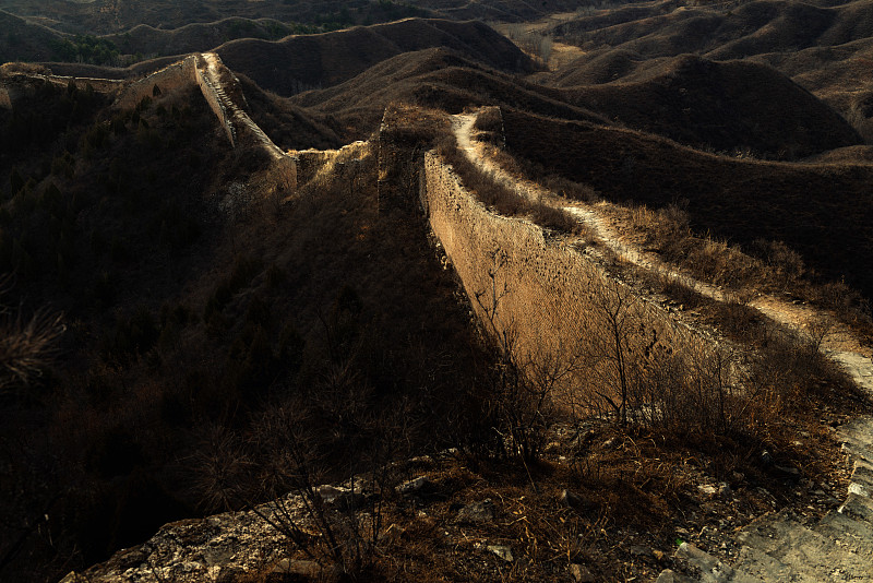河北省,过时的,世界遗产,边界,过去,围墙,砖,石材,北京,山脉