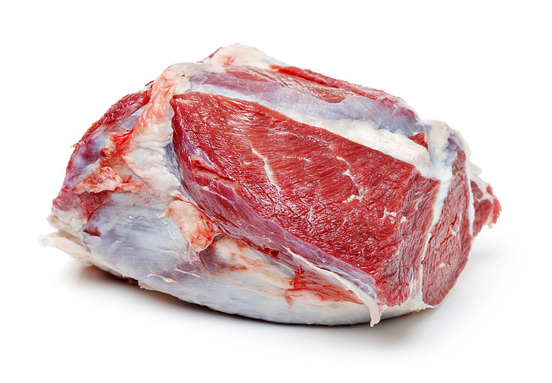 白色背景,牛肉,肉片,分离着色,块状,嫩里脊排,水平画幅,无人,生食,牛排