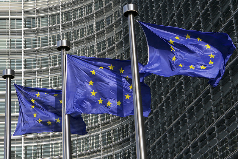布鲁塞尔,欧盟标志,欧盟委员会,贝尔蒙特,欧盟,欧盟旗,风,水平画幅,无人,比荷卢三国关税同盟