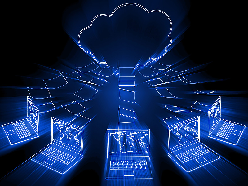 网络安全防护,云计算,技术,未来,水平画幅,云,器材箱,无人,网络服务器,安全