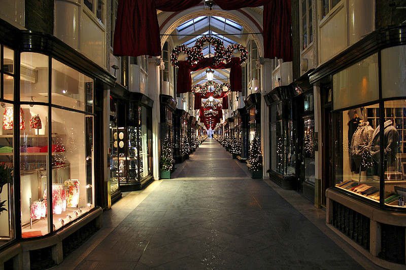 购物中心,伦敦,零售展示,水平画幅,无人,礼品店,商店,灯,圣诞礼物