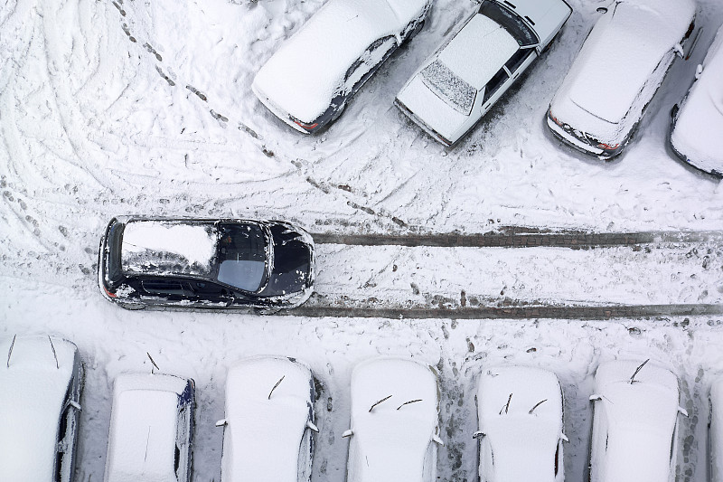 停车场,雪,气候,高视角,能源,陆用车,中庸,图像,工业,白色