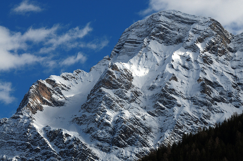 山,多洛米蒂山脉,阿尔塔巴迪亚山,意大利,特伦蒂诺,天空,美,水平画幅,雪,无人