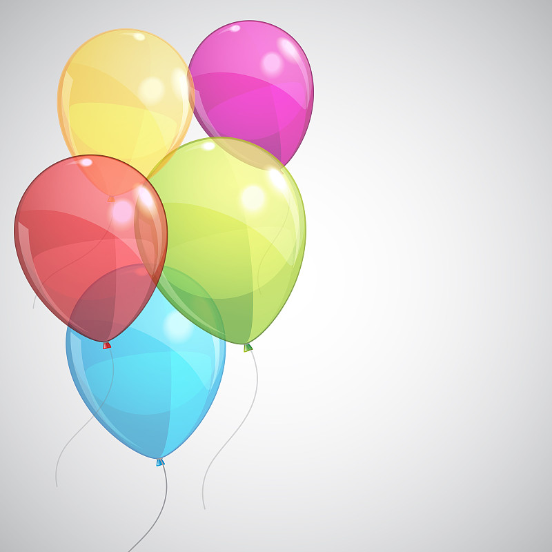 矢量,氦气球,肉汁,状态良好,风,绘画插图,气球,组物体,生日,生日卡