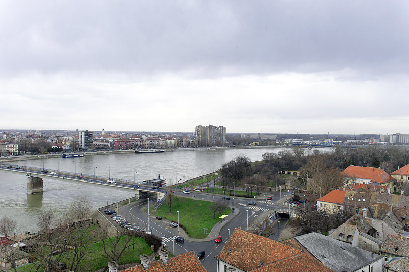 山,塞尔维亚,城市,看风景,多瑙河,贝尔格雷德,正面视角,风,水平画幅