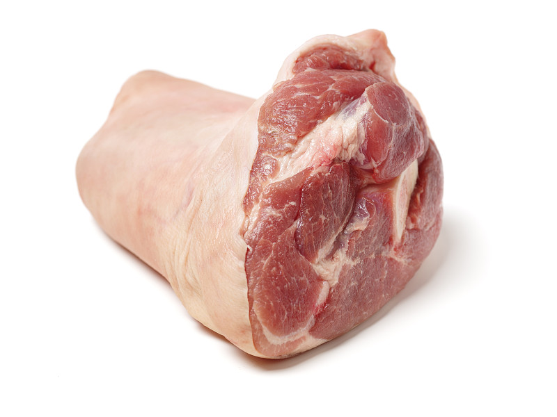 生食,动物腿,白色背景,猪肉,水平画幅,开胃品,膳食,动物身体部位,动物腿骨,肉