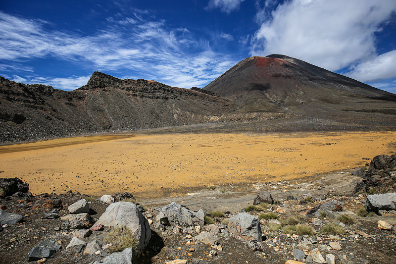 火山,山,地形,徒步旅行,横越,加里穿越,火山地形,新西兰北岛,极端地形,天空