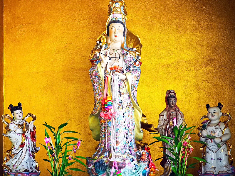 女神,雕像,神殿,娃娃,雕塑,佛教,寺庙,泰国,旅行者,美人