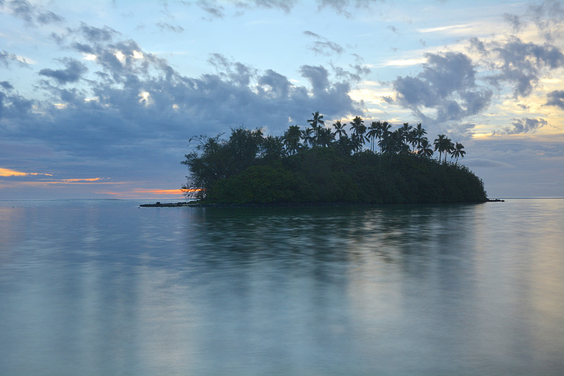库克群岛,拉罗汤加岛,岛,穆里湖,黄昏,水,度假胜地,休闲活动,水平画幅,无人