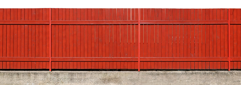 固体,篱笆,橙色,全景,木制,混凝土,分离着色,长的,白色,垒