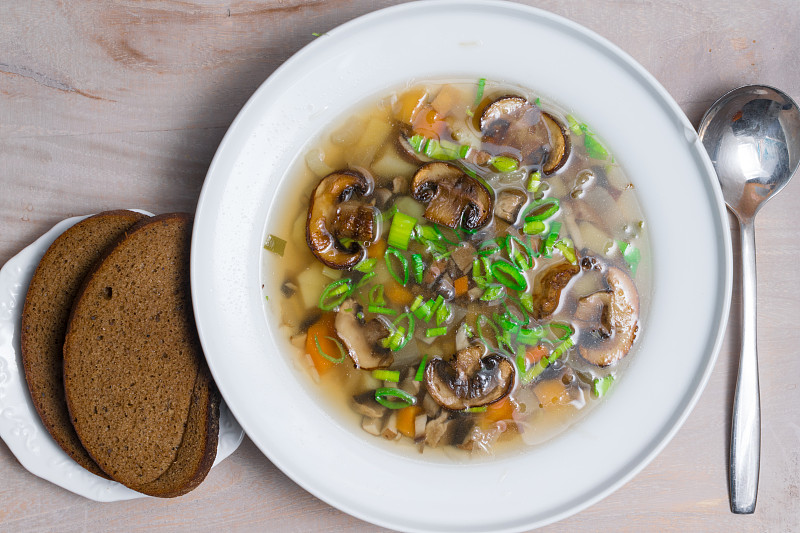 蘑菇,蘑菇汤,餐具,胡萝卜,水平画幅,素食,开胃品,传统,膳食,精制土豆