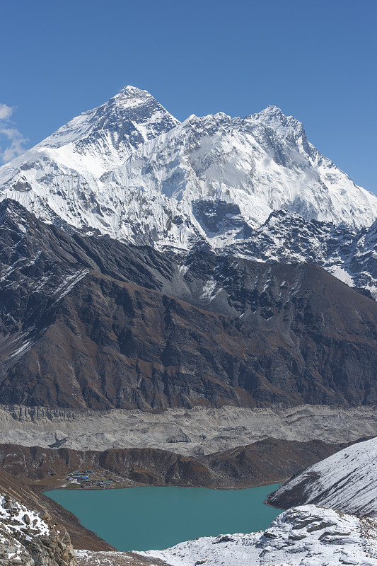 洛子峰,尼泊尔,徒步旅行,喜马拉雅山脉,戈焦山谷,珠穆朗玛峰,山口,坤布,冰河,乡村