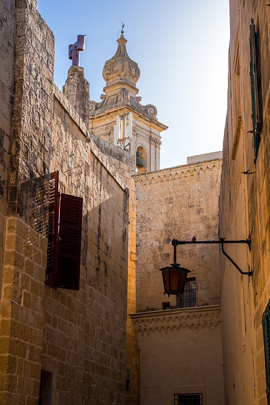 古城,街道,姆迪纳,马耳他,远古的,狭窄的,垂直画幅,留白,门口