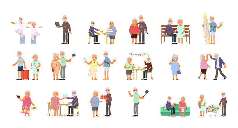 动作,休闲活动,水平画幅,绘画插图,古老的,户外,卡通,白人,男性