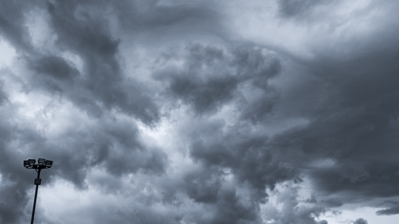 暴风雨,云,黑色,前面,天空,美,风,重的,气候,水平画幅