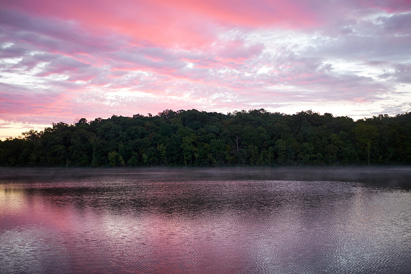 湖,粉色,宏伟,自然,水,天空,美,美国,气候,水平画幅