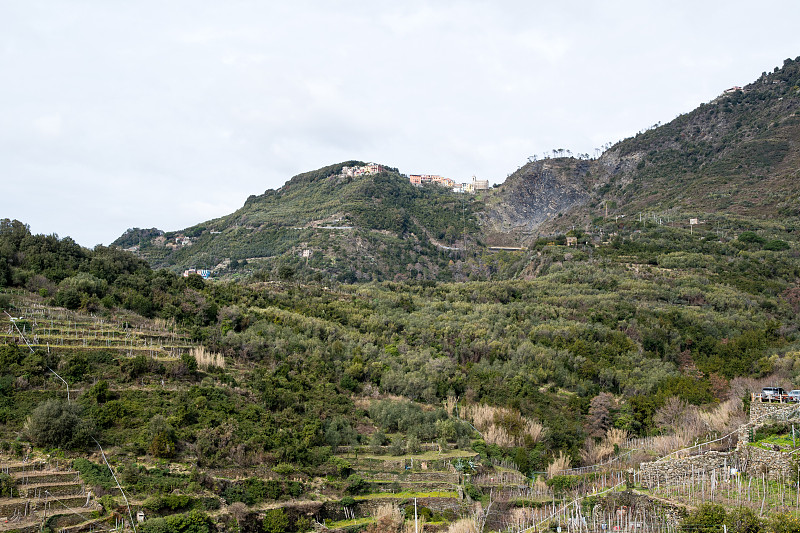 五渔村,柯尔尼利亚,乡村,利古里亚大区,意大利,顶部,在之后,山,五个物体