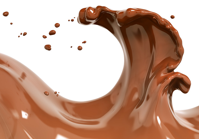 三维图形,巧克力,奶制品,褐色,水平画幅,形状,无人,绘画插图,奶油,饮料