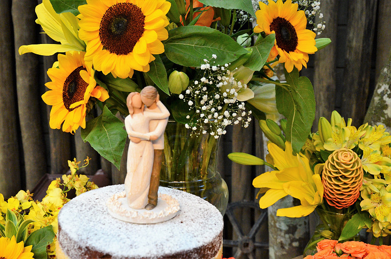 婚礼蛋糕雕像,婚礼,水平画幅,无人,蛋糕,巧克力,乡村风格,特写,甜点心,甜食