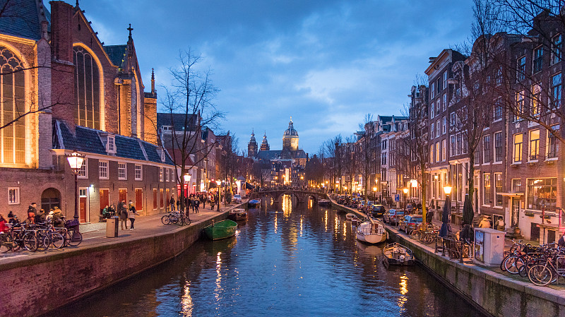 红灯,船,生活方式,阿姆斯特丹,骑自行车,船屋,都市风景,运河,教育