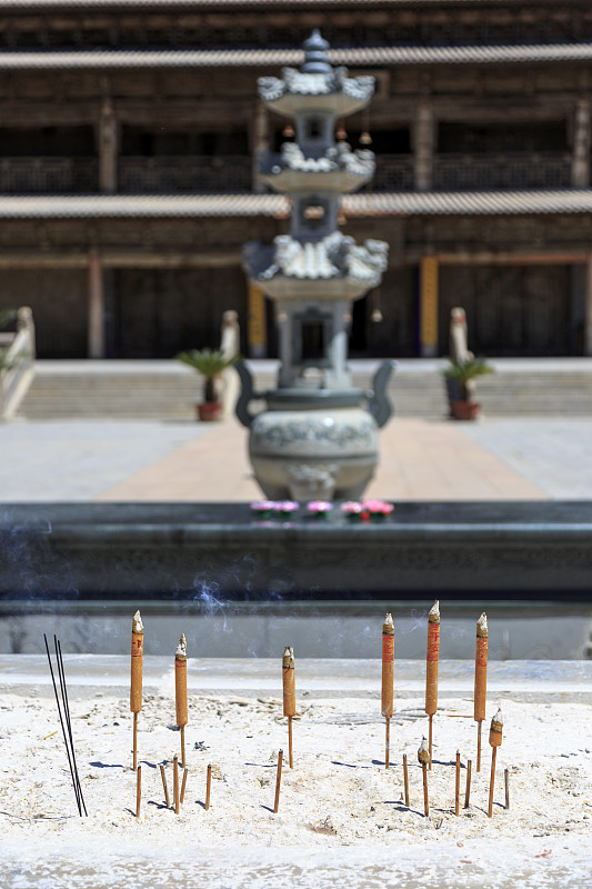 张掖,寺庙,中国,甘肃省,修道院,佛教,远古的,著名景点,传统,田园风光