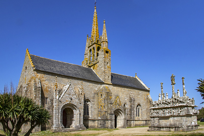 Saint-jean-Trolimon,,Calvaire,et,chapelle,Notre,Dame,de,Tronoen,,Finistère,,Bretagne