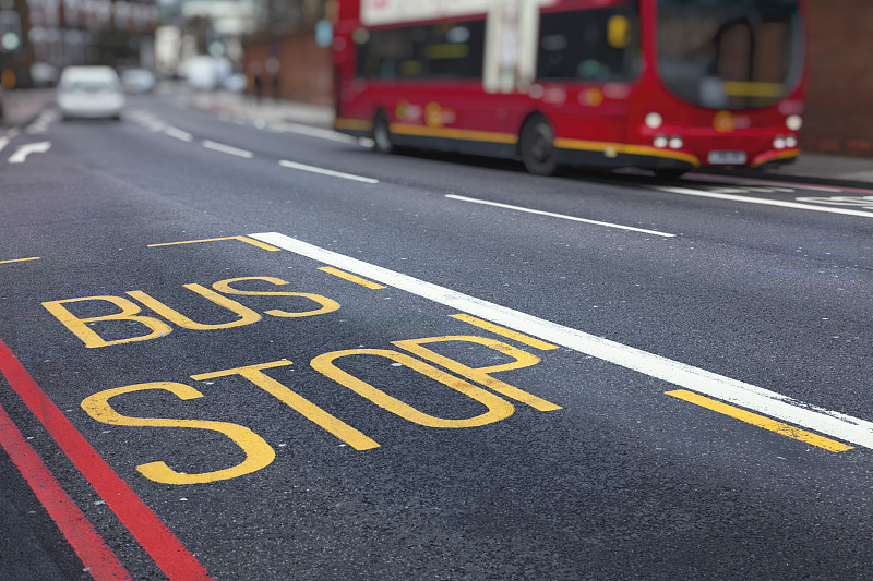 巴士,公交车道,红色,伦敦,水平画幅,能源,符号,忙碌,交通,英格兰