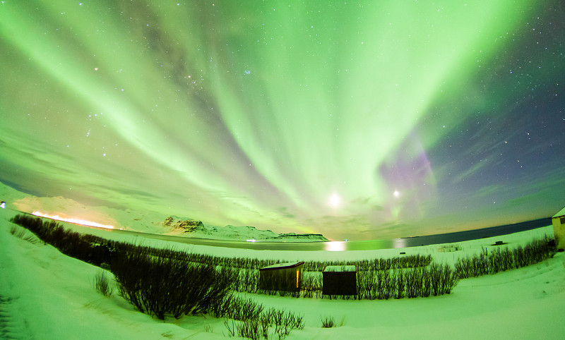 北极光,冰岛国,雷克雅未克,冬天,接力赛,背景,风景,水,天空,美