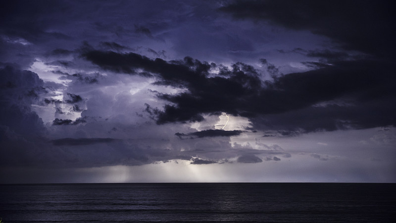 雷雨,远距离,天空,暴风雨,水平画幅,云,无人,暴雨,户外,季候风